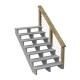 Kit garde-corps escalier 7 marches - JERSEY L-2,3m