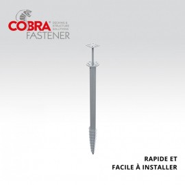 Vis de fondation support plat - COBRA SPIRAL G-1200 60x1200mm