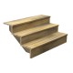 Escalier bois - 3 marches pleines L-120cm H-51cm