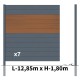 Kit clôture aluminium poteau à sceller - BAHIA & CRUZ Teck H-1,8m