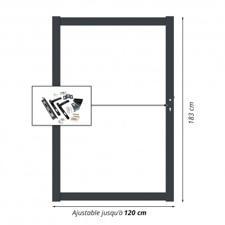 Portillon à personnaliser et quincaillerie - L-120cm H-183cm