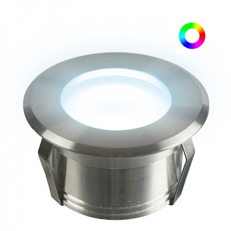 Spots LUX à LED terrasse bois (couleur RGB) de diamètre 70mm