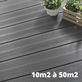 Kit terrasse composite - ATLANTA Platinium 10m² à 50m²